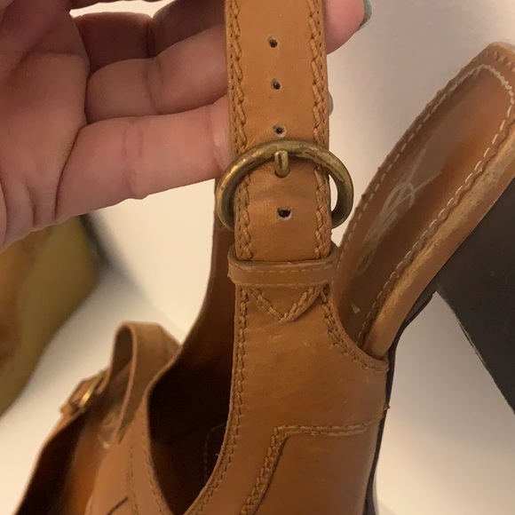 YSL sling backs with comfortable stacked heels - Picture 10 of 12